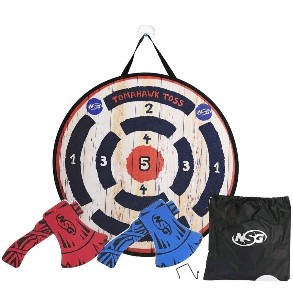 AXE Throwing Set Tomahawk Toss for Kids Indoor/Outdoor  NSG Sports Ages 3+